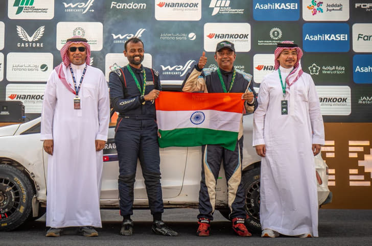 2025 WRC3 Rally Saudi Arabia Naveen Puligilla, Musa Sherif