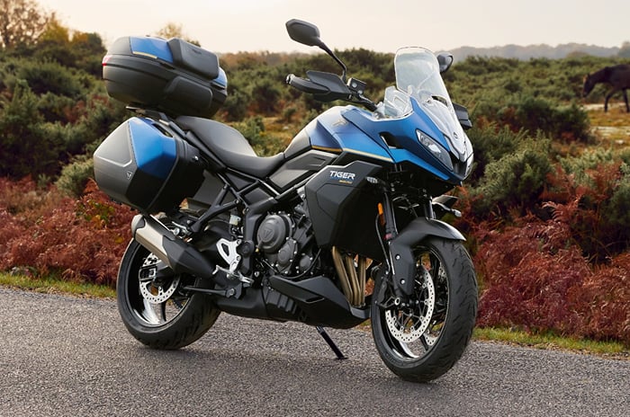 Triumph Tiger Sport 800 Tour revealed Triumph Tiger Sport 800 Tour front right static on road next to field