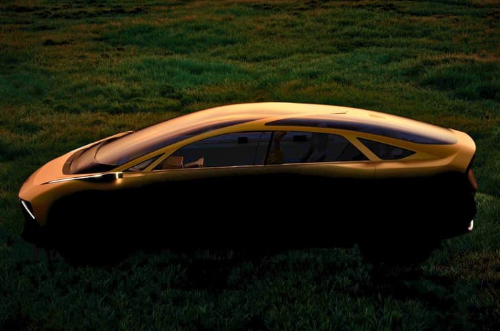 Kia Stinger EV teased side profile