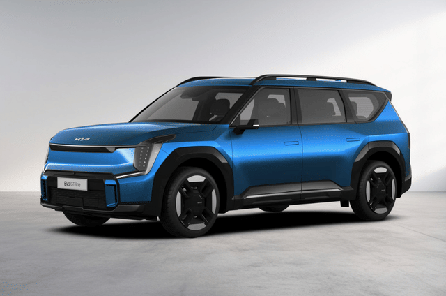 Kia Ev9 Ocean Blue Color Image