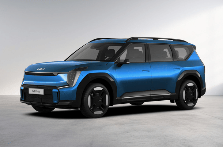 Kia Ev9 Ocean Blue color Kia Ev9 Ocean Blue color