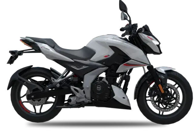 Bajaj Pulsar N160 Pearl Metallic White Color Image