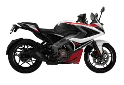 Bajaj Pulsar Rs 200 Pearl Metallic White color Bajaj Pulsar Rs 200 Pearl Metallic White color