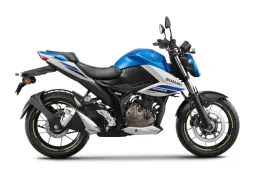Suzuki Gixxer Sf 250 Met. Triton Blue/ Pearl Glacier White color