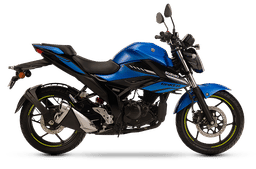Suzuki Gixxer Met. Triton Blue + Glass Sparkle Black color