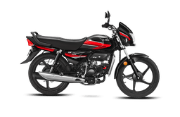 Hero Motocorp Hf Deluxe Black Red Stripe color