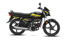 Hero Motocorp Hf Deluxe Blk Funk Lime Yellow color