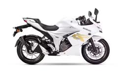 Suzuki Gixxer 250 Pearl Glacier White + Met. Mat Platinum Silver No.2 color