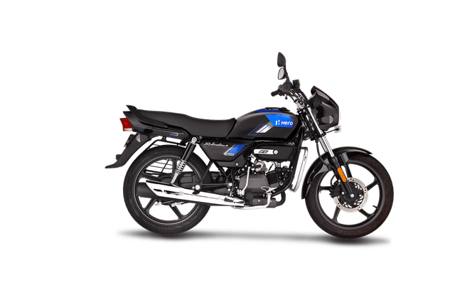 Hero MotoCorp Splendor+ Xtec Black Sparkling Blue Color Image