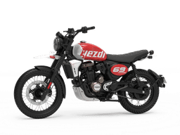 Yezdi Scrambler Rogue Red color