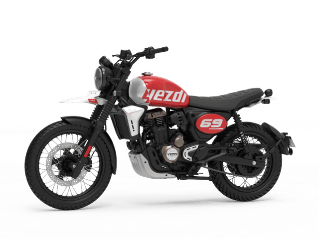 Yezdi Scrambler Rogue Red Color Image