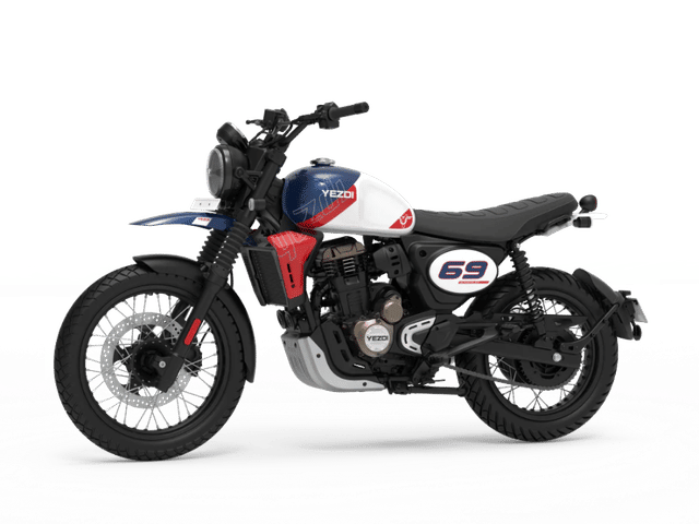 Yezdi Scrambler Rally Blue Color Image