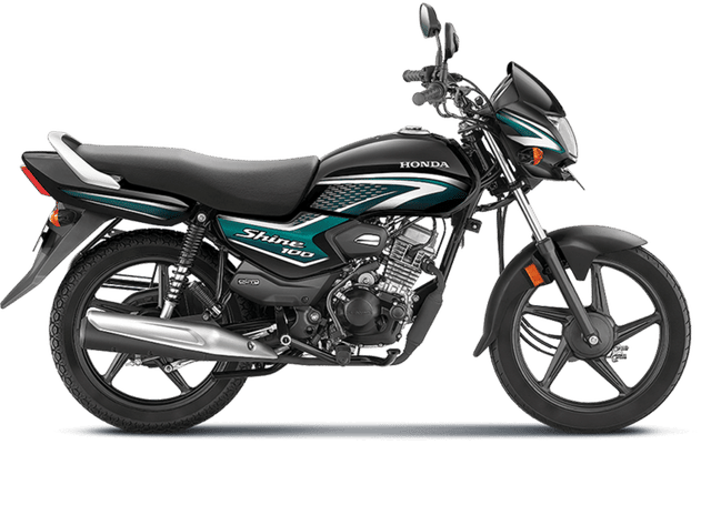 Honda Bikes Shine 100 Green with Black Color Image