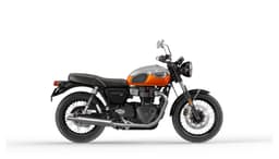 Triumph Bonneville T100 Aluminium / Baja Orange color Triumph Bonneville T100 Aluminium / Baja Orange color