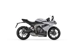 Triumph Daytona 660 Snowdonia White / Sapphire Black color Triumph Daytona 660 Snowdonia White / Sapphire Black color