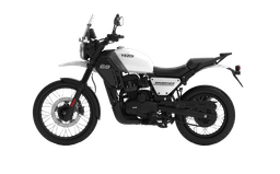 Yezdi Adventure Glacier White color