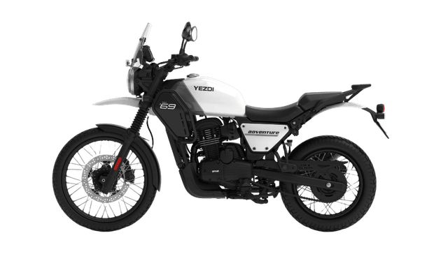 Yezdi Adventure Glacier White Color Image