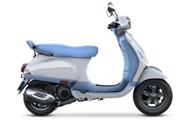 Vespa 150 Blue & White Color Image