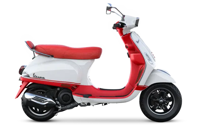 Vespa S Red & White Color Image