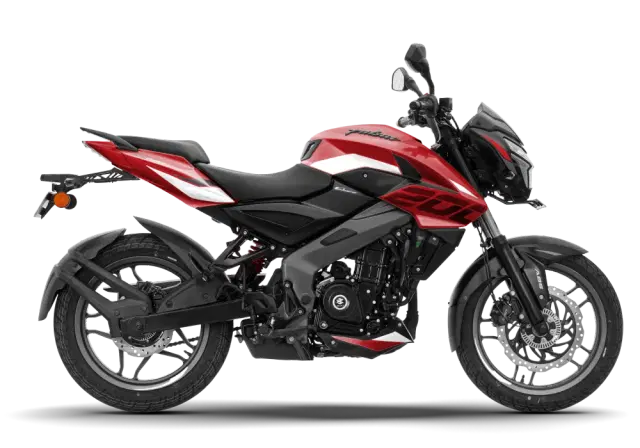 Bajaj Pulsar NS200 Cocktail Wine Red - White Color Image