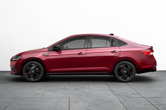 Skoda Slavia facelift Cherry Red Color Image