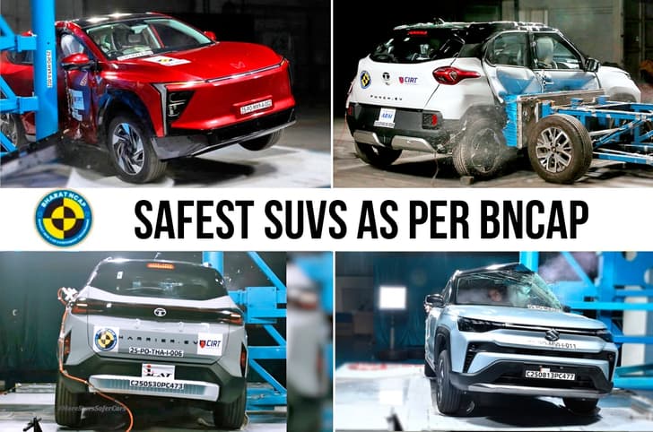 Safest SUV models as per Bharat NCAP like Maruti Victoris and XEV 9e and Tata Harrier EV