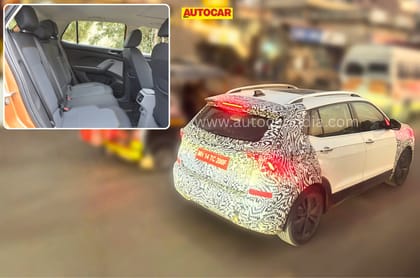 Skoda Kushaq facelift spied with rear seat inset