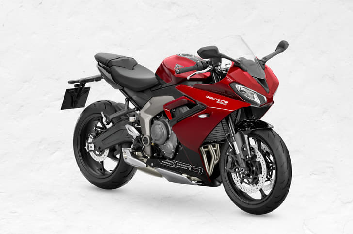 Red Daytona 660 studio image