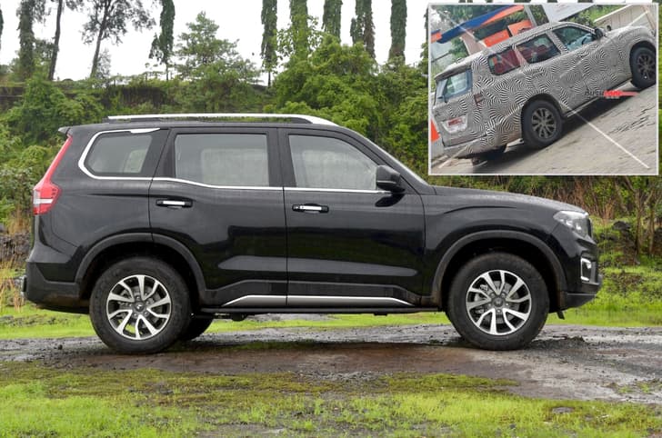 Mahindra Scorpio N facelift inset with side profile