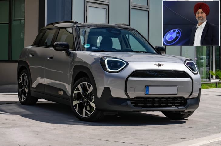 Mini Aceman EV with BMW Group India presisent and CEO Hardeep Singh Brar