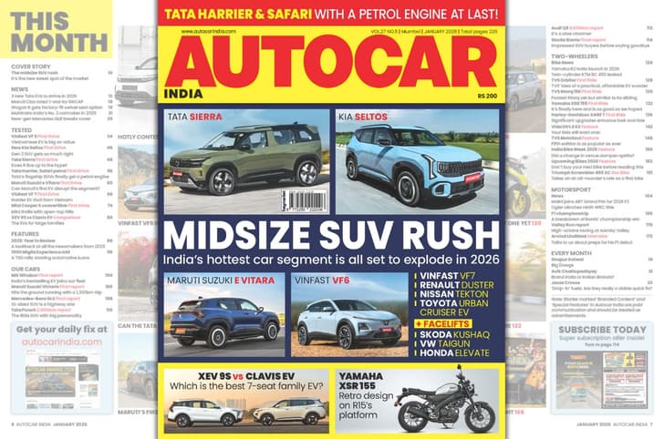 New midsize SUV launches in 2026, Tata Sierra driven: Autocar India Jan issue