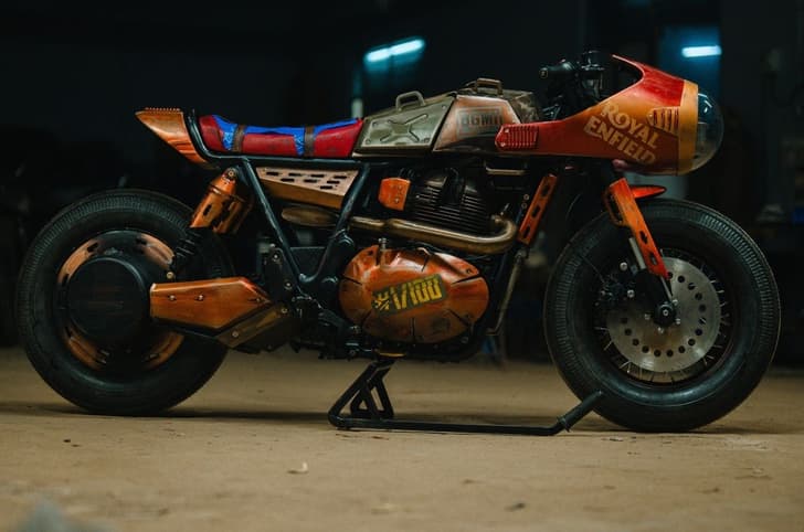 RE Continental GT650 Custom BGMI Studio Shot Side Profile