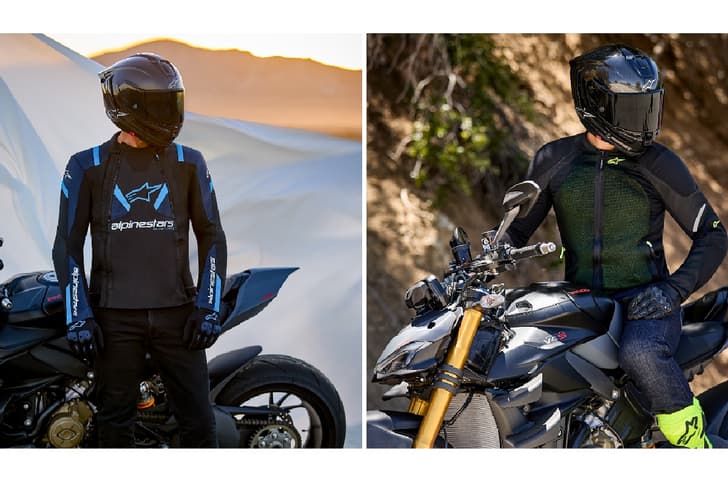 Riders wearing Alpinestars gear