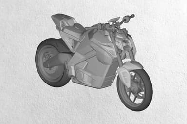 TVS eFX 30 electric motorcycle design patented in India