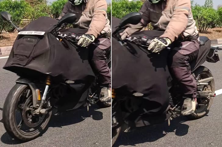 TVS made BMW F 450 sportbike spotted testing