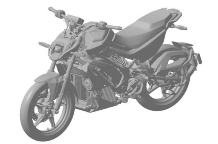 Vida Ubex front left side static design patent sketch in studio