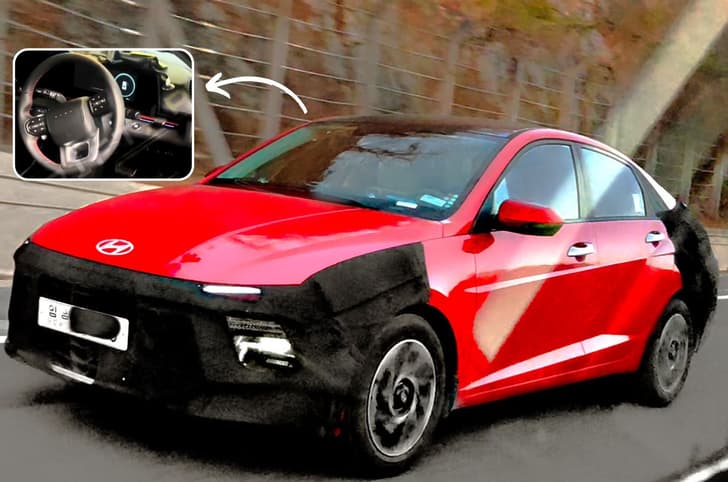 Interior design of the Hyundai Verna facelift spied