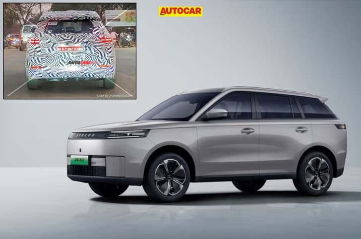 JSW Motors’s Jaecoo J5-based electric SUV spied testing in India