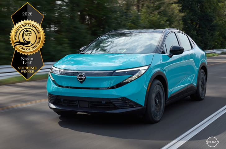 Nissan Leaf wins Women’s Worldwide Car of the Year 2026 award