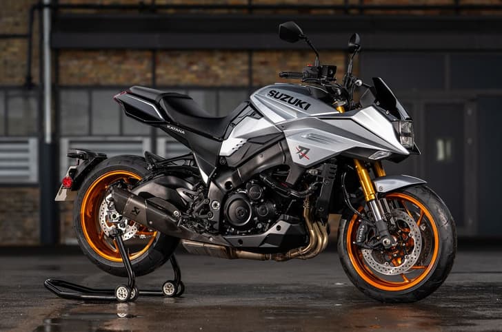 Suzuki Katana Limited edition front right side static in field