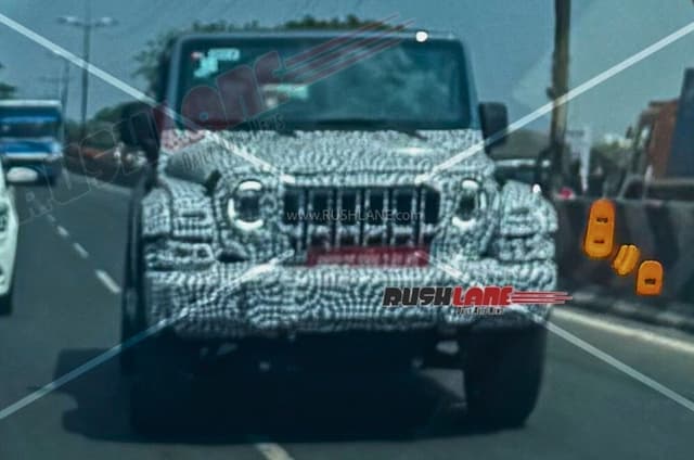 Mahindra Thar 3-door facelift spied with Roxx-like design details 