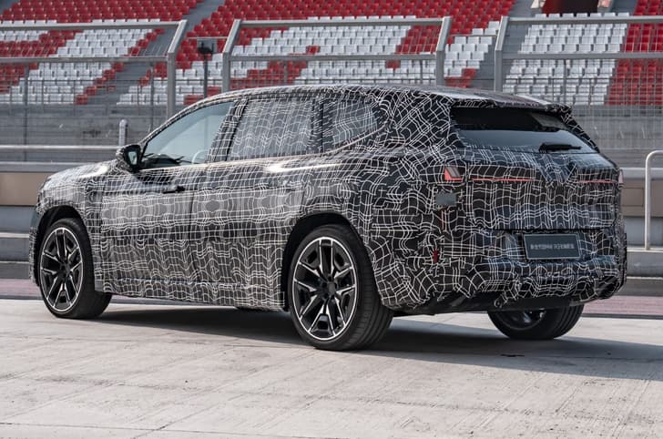 BMW iX3 LWB prototype rear quarter static BMW iX3 LWB prototype rear quarter static