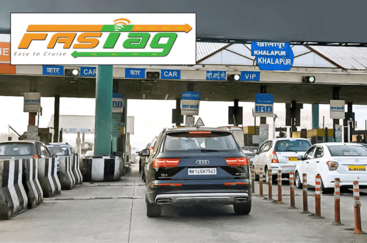 Cars at toll plaza