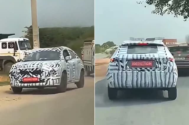 Maruti Fronx facelift spied testing