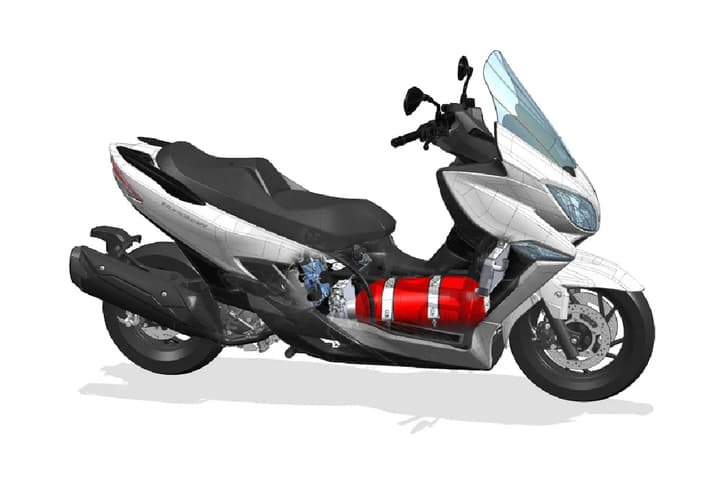 Toyota hydrogen scooter studio image