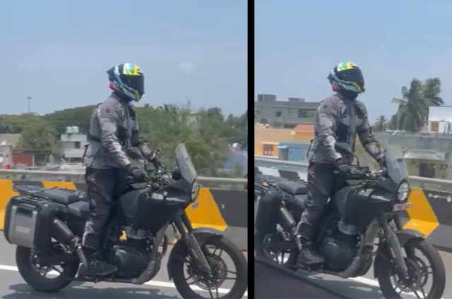 Royal Enfield Himalayan 750 spotted testing with accessories