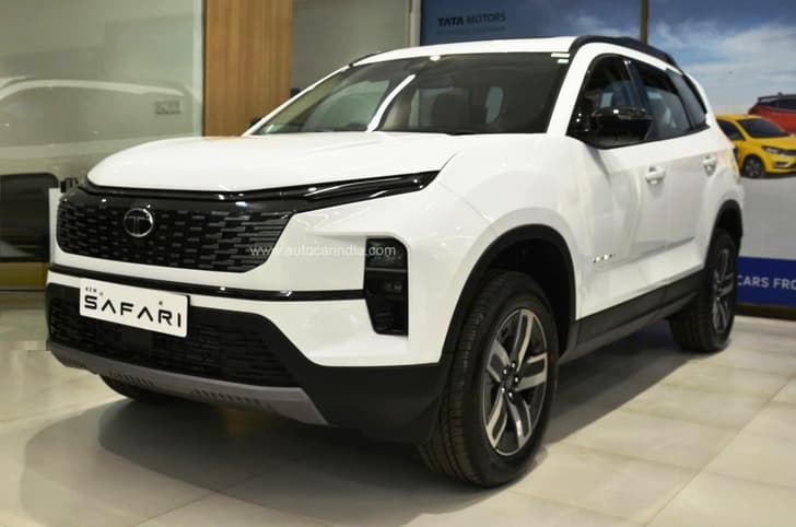 Tata Safari in a showroom