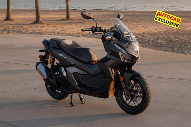 Honda ADV160 front right side static on beach