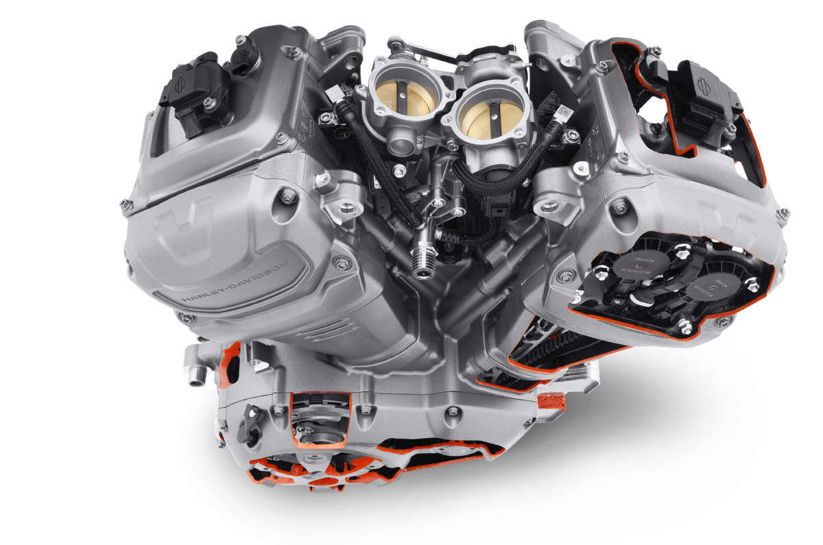 Harley-Davidson Revolution Max engine on white background