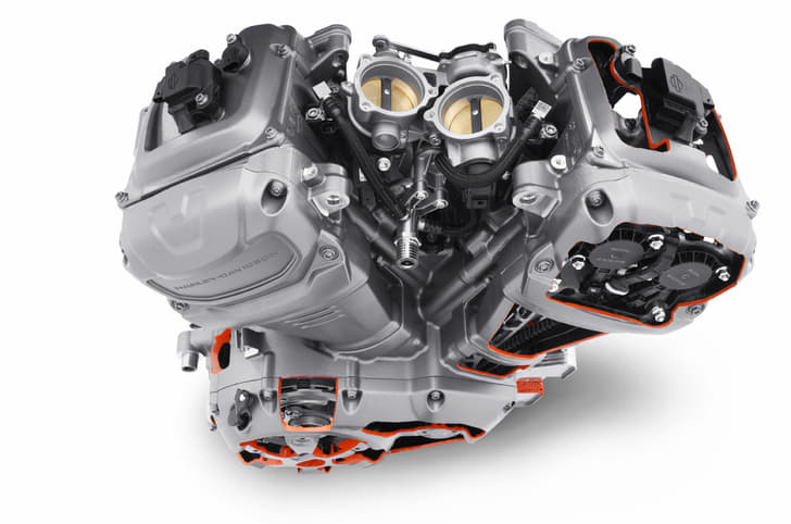Harley-Davidson Revolution Max engine on white background